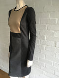 Max Mara Fagotto Wool Colorblock Dress 40 UK 10 US 6 Ladies