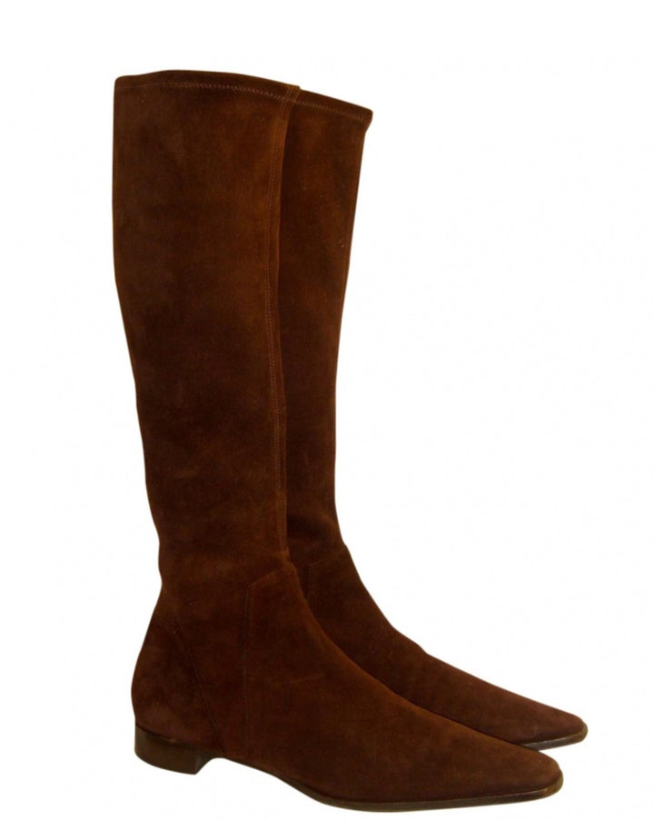 Fratelli Rossetti Women Brown Suede Boots Size 37.5 UK 4.5 US 7.5 LADIES