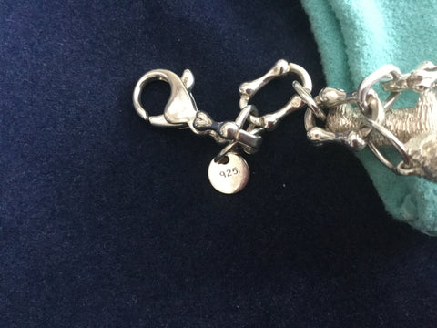 Silver Color Link Chain OT Buckle Clasp Bracelet 26 Initial Letter Hea |  Heart charm bracelet, Silver heart charms, Meaningful bracelet