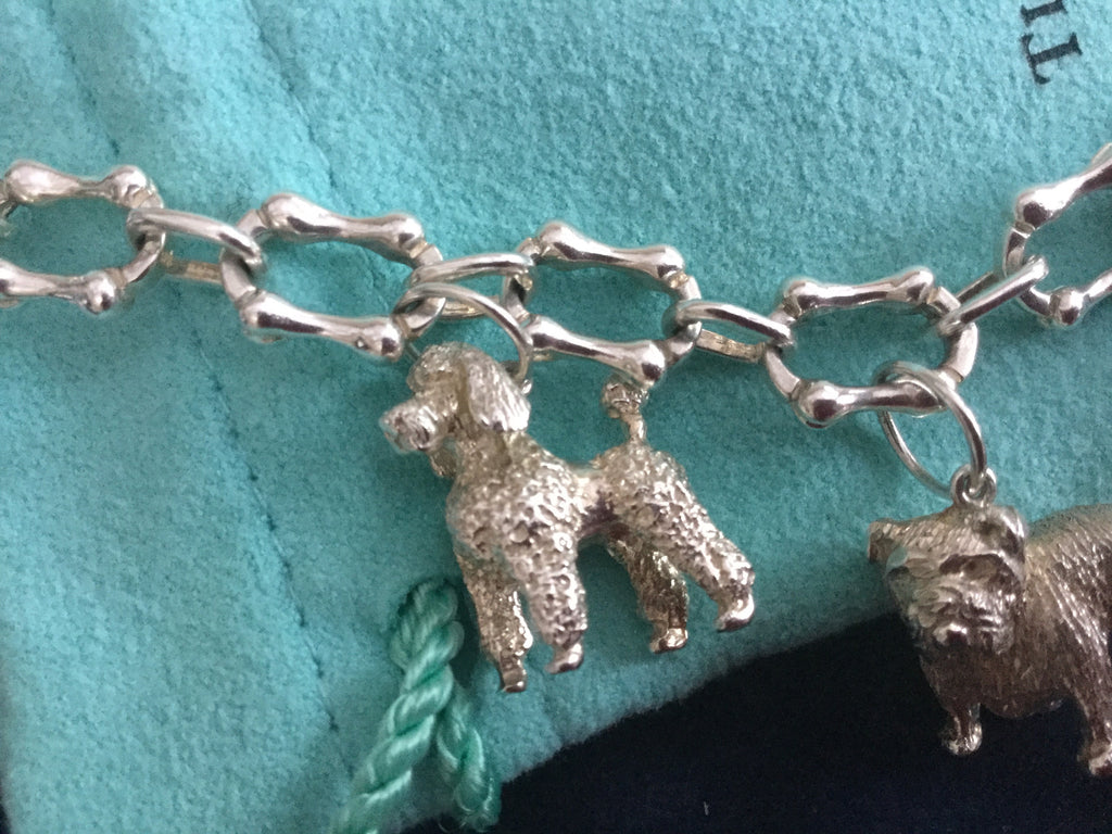 Tiffany Chain Bracelet Heart Charm Sterling Silver Monogram - Etsy Canada