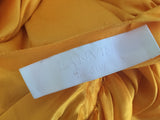 LANVIN Yellow Silk Eté 2008 Runaway Huge Sleeves Dress SZ 38 Ladies
