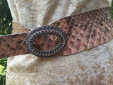 Helens & Co Real Python Snakeskin Jeweled Belt