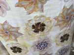John Galliano Long Sleeve Shirt  Bow Collar Silk Flower Print Size 44 Ladies
