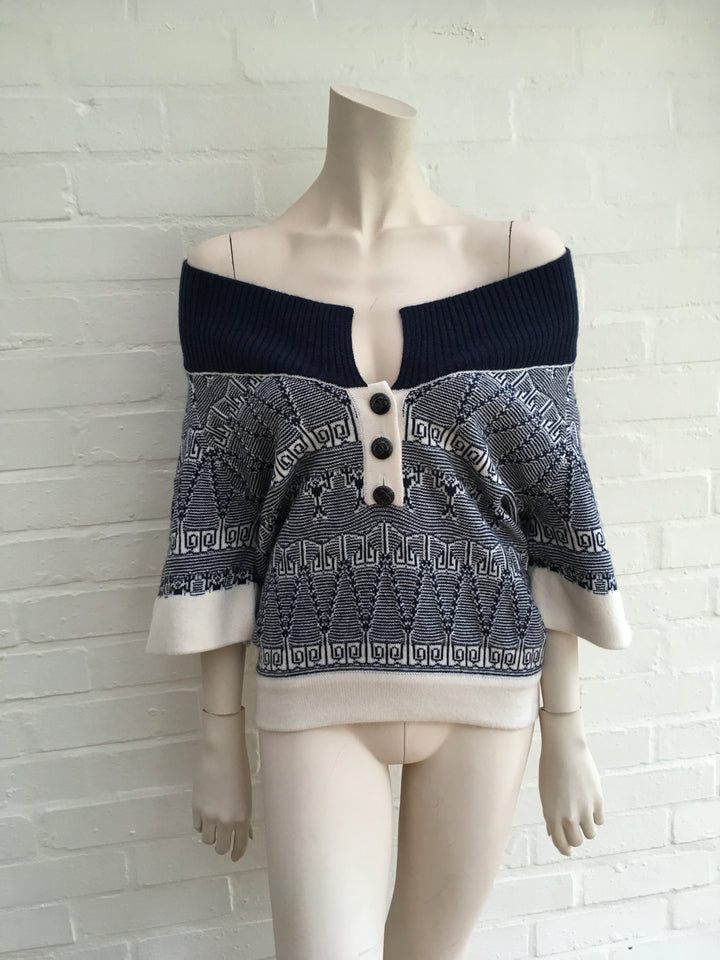 Chanel 2014 Fair Isle Knit Pure Cashmere Jumper Sweater Top F 36 UK 8 US 4 S Ladies