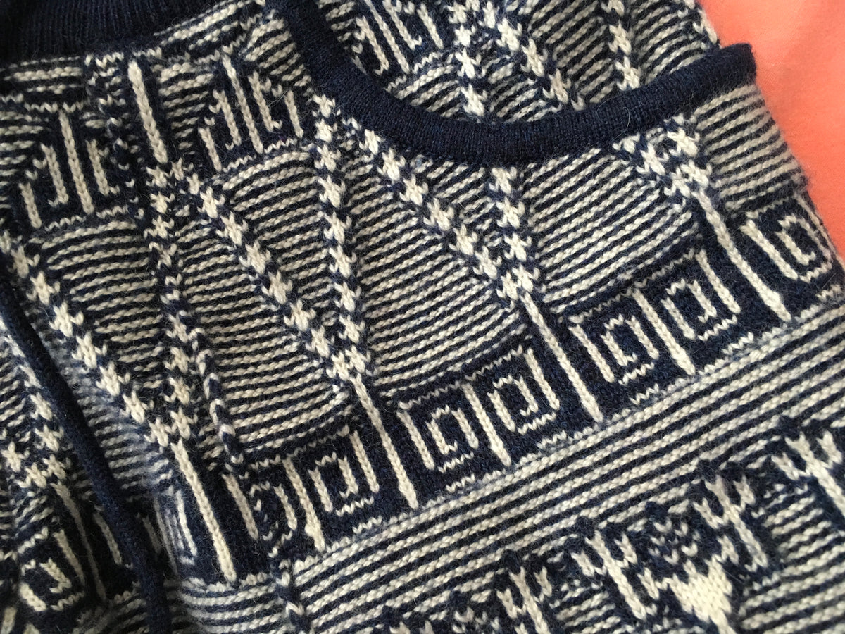 Chanel 2014 Fair Isle Knit Cashmere Joggers Leggings Pants F 36 UK 8 US 4 S Ladies