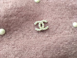 Chanel 2014 Knitted Cashmere Mohair Sweater Dress- Pearls Galore Size F 44 US 12 Ladies