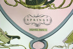 Hermès HERMES PARIS PINK "SPRINGS" TWILL SCARF Ladies