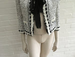 CHANEL 05P MOST WANTED TWEED JACKET WITH CHIFFON BOWS F 36 UK 8 US 4 S $4,500 ladies