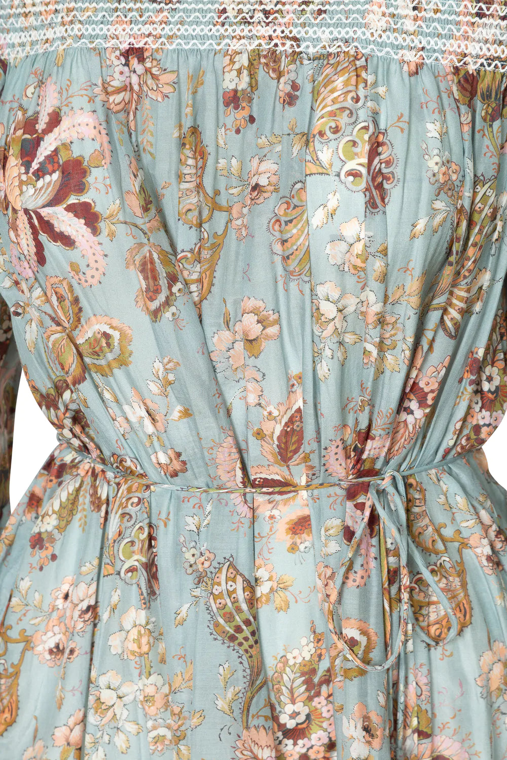 ZIMMERMANN  Multi Pavilion Off The Shoulder Smock Casual Maxi Dress Size 1 S small ladies