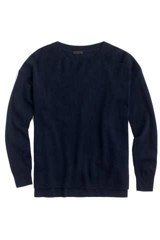 J Crew Navy Blue Cashmere Knit Sweater Jumper Size M medium ladies