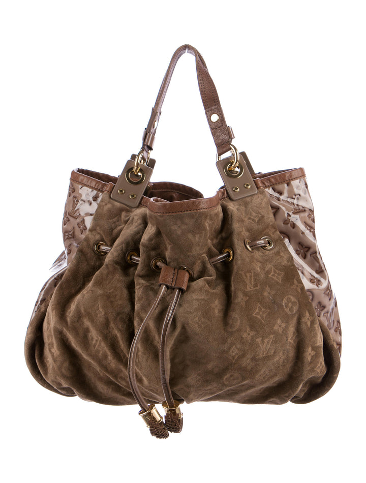 LOUIS VUITTON Limited Edition Suede Patent Monogram Irene Coco Bag Handbag Hobo Ladies