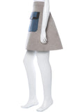 LOUIS VUITTON COLORBLOCK A-LINE SKIRT FALL 2014 COLLECTION SIZE F38 S SMALL LADIES