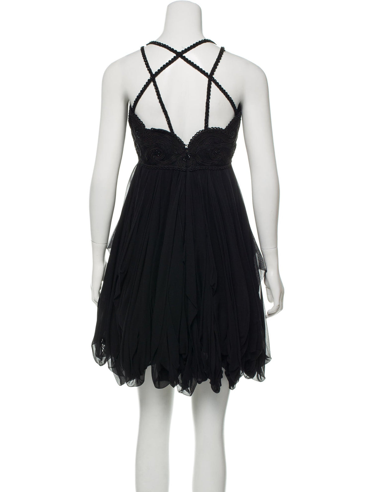 Marchesa Embellished Embroidered LBD silk SO COUTURE Dress  Ladies