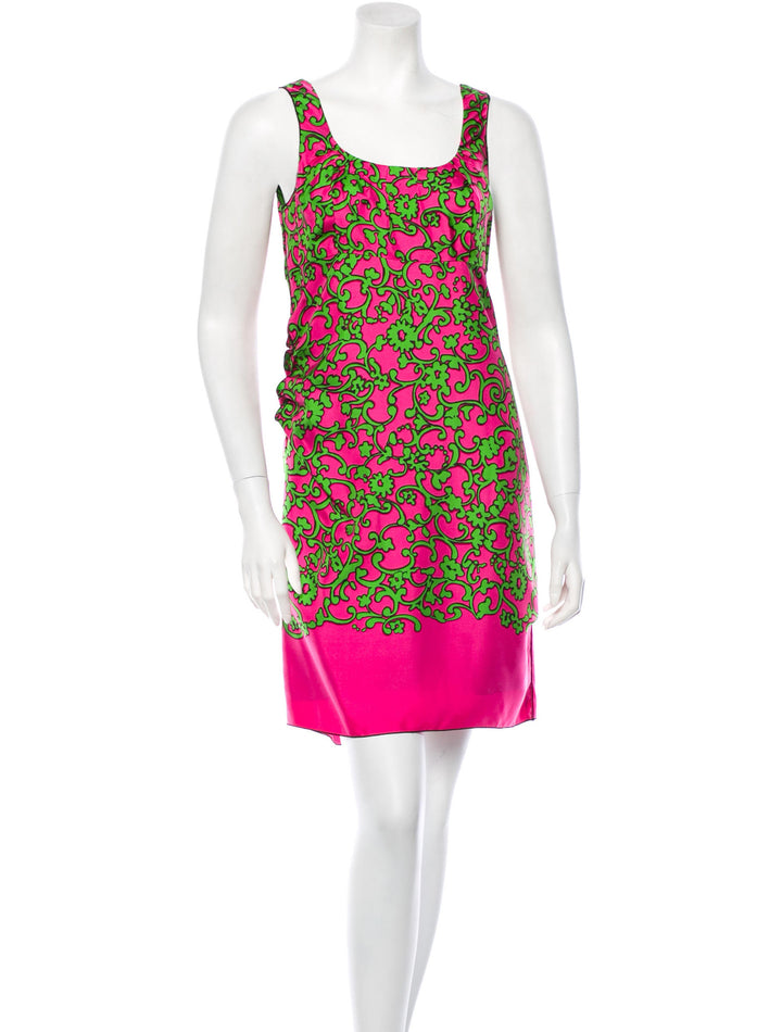 MARC JACOBS BLACK LABEL SO CHIC PINK/GREEN DRESS SZ 4 UK 8 S SMALL  LADIES
