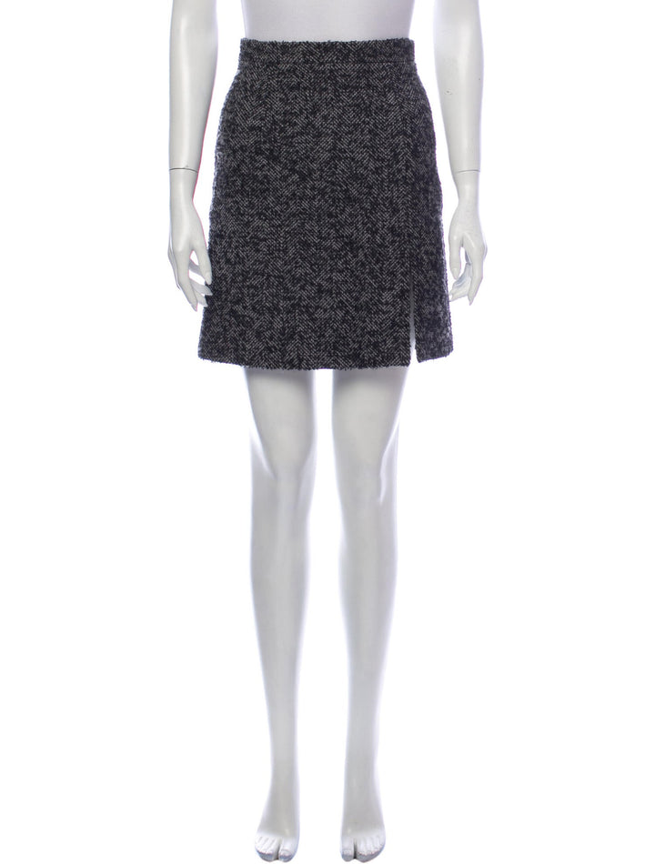 MICHAEL KORS Virgin Wool Tweed Mini Skirt Size US 2 ladies