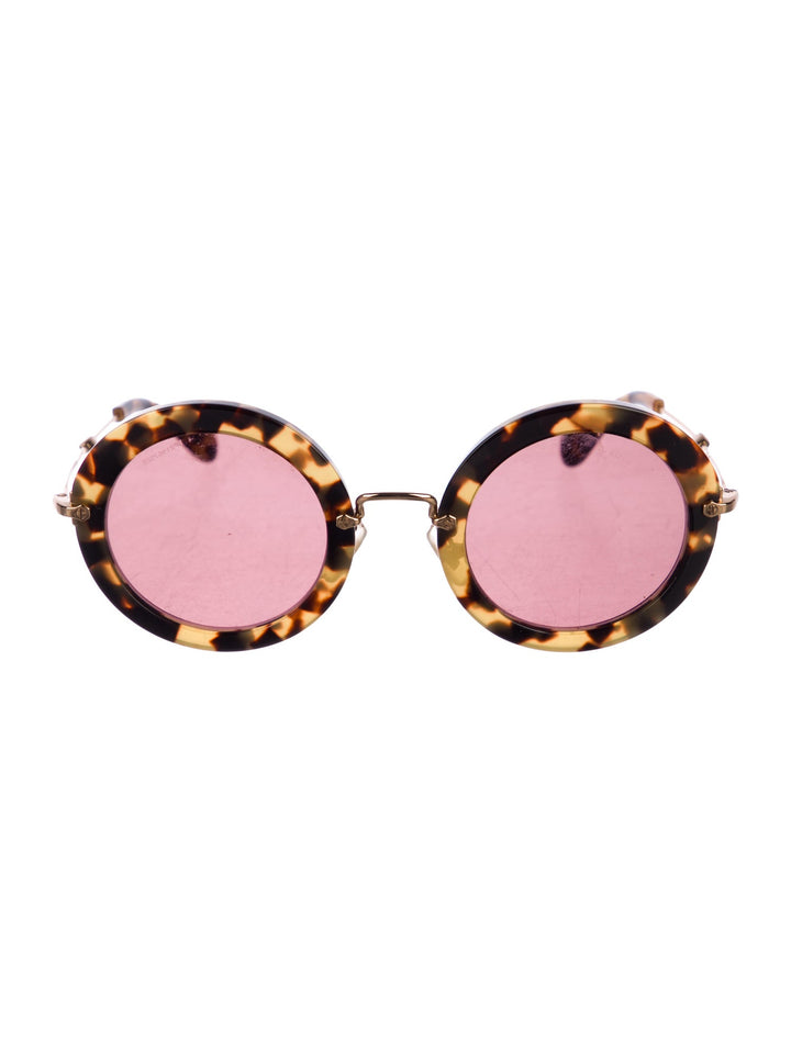 Miu Miu Round Tinted Sunglasses SMU13N Ladies