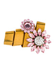 MIU MIU Floral Crystal Brooch ladies