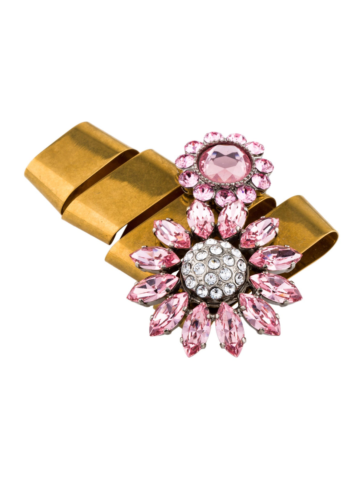 MIU MIU Floral Crystal Brooch ladies