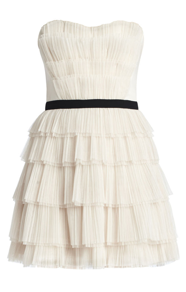 BCBGMAXAZRIA 'Rayna' Tiered Tulle Strapless Fit & Flare dress Ladies BCBGMAXAZRIA 'Rayna' Tiered Tulle Strapless Fit & Flare dress Ladies
