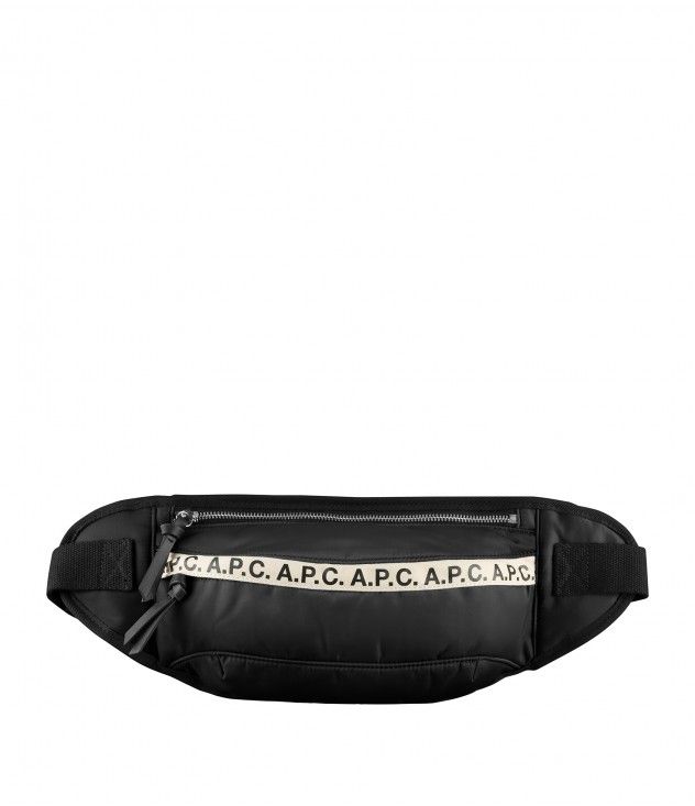 A.P.C. Lucille Leather-Trimmed Logo-Print Nylon Belt Bag Men