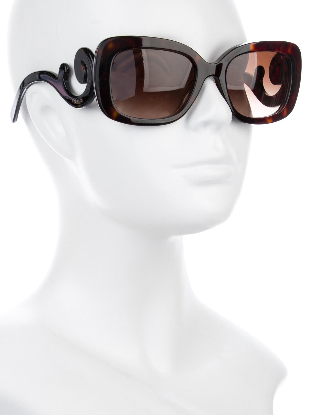 PRADA Womens Tortoise Gradient Baroque Sunglasses SPR 270 ladies