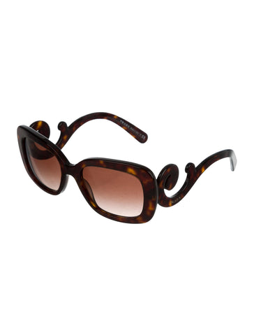 PRADA Womens Tortoise Gradient Baroque Sunglasses SPR 270 ladies