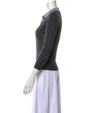 MOST WANTED PRADA  THIN KNIT CROPPED SWEATER JUMPER CASHMERE & SILK SIZE 42 ladies