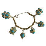 Marc Jacobs Faux Pearl Turquoise Cabochon Charm Bracelet