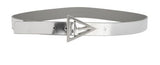 Bottega Veneta Triangle silver leather belt Ladies