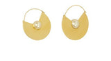 ICONIC CÉLINE Celine Phoebe Philo Gold Pearls Hoops Earrings ladies