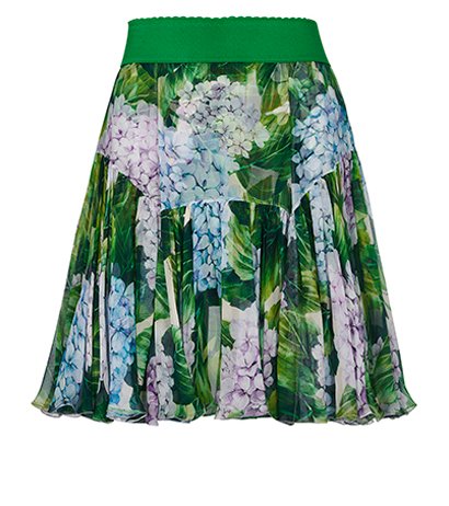 Dolce & Gabbana Celebrities Fav Hydrangea Floral Silk Skirt Size I 40 UK 8 US 4 ladies