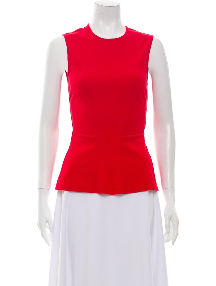 Stella McCartney Crew Neck Sleeveless Red Top Size I 38 UK 6 US 2 ladies