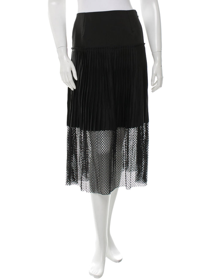 STELLA MCCARTNEY Wool Pleated Eyelet Trim Skirt  Ladies