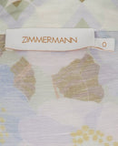 ZIMMERMANN Linen / Silk Rhythm Embellished Floral-print Blouse Size 0 XS ladies
