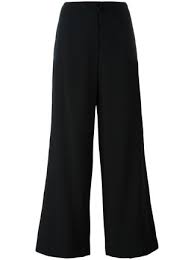 Chanel 08P Navy Wide Leg Trousers Pants ladies