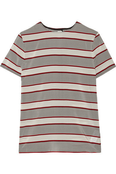 VICTORIA BECKHAM Runaway Printed silk top 2015 Collection UK 12 US 8 F 40 I 44  LADIES