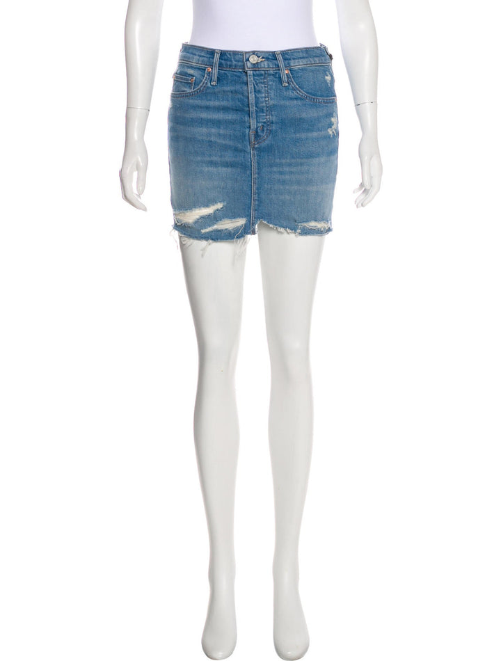 MOTHER DENIM THE VAGABOND MINI FRAY SKIRT IN FORBIDDEN FIREWORKS Ladies