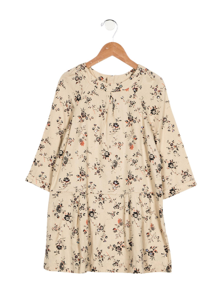 BONPOINT Girls' Floral Wool Blend Dress Size 8 years children