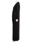 JASMINE DI MILO BLACK WOOL LONG COAT DRESS SIZE S SMALL ladies