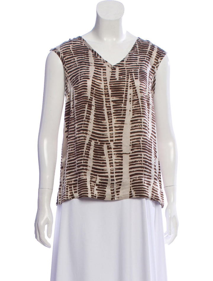 Max Mara MaxMara printed silk sleeveless top blouse Ladies