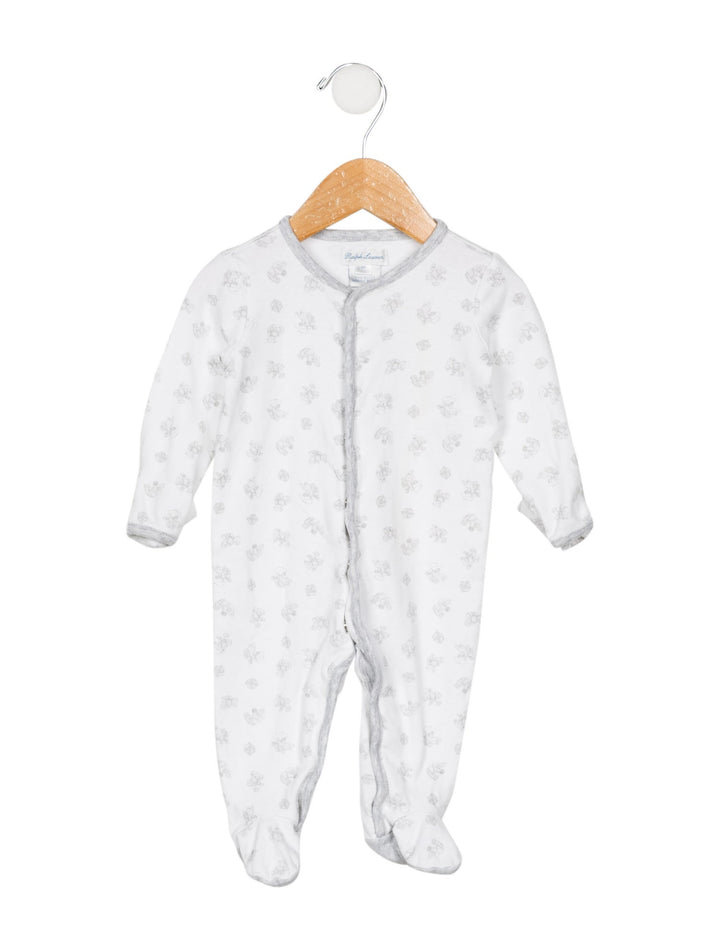 Ralph Lauren Boys' Printed Long Sleeve All-In-One Sleepsuit NB New Born children