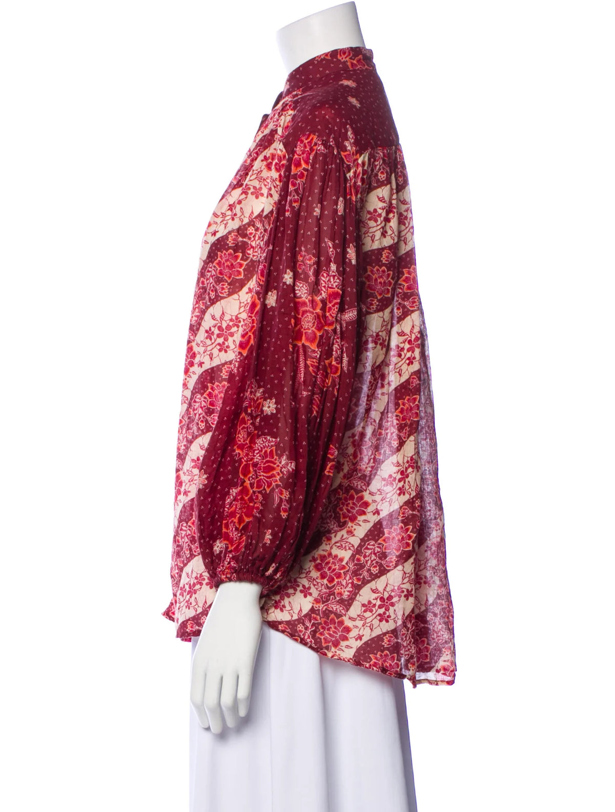 ZIMMERMANN MOST WANTED EYES ON SUMMER OVERSIZED FLORAL PRINTED BLOUSE LADIES 0 ladies