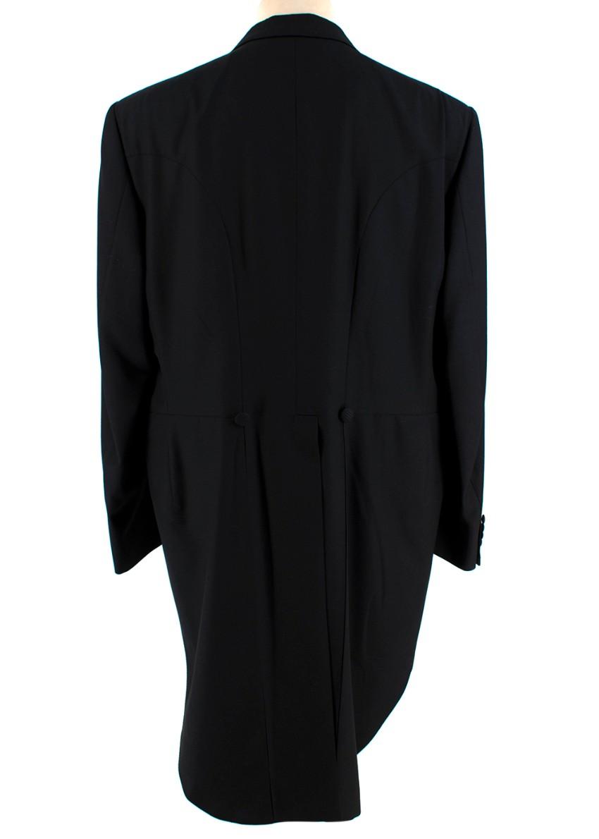 Brioni Black & White Wool Blend Tailored 3 Piece Morning Suit men
