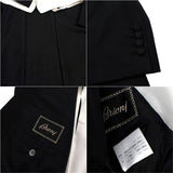 Brioni Black & White Wool Blend Tailored 3 Piece Morning Suit men