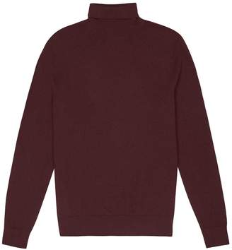 Hermes Hermès Paris Thin Knit Burgundy Turtleneck Sweater jumper SIZE L Large Men