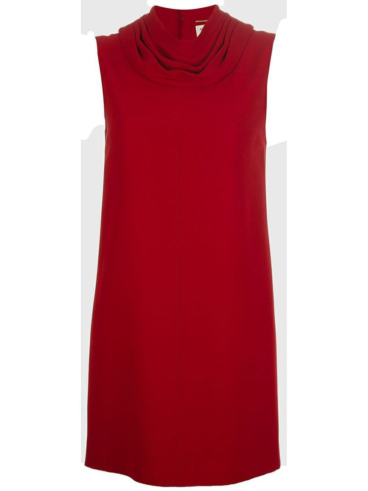 Saint Laurent Red Cowl Neck Sleeveless Dress SOLD OUT F 40 UK 10 US 6 LADIES
