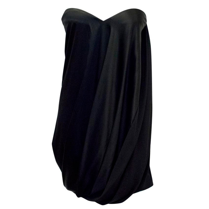 Jasmine Di Milo Black Silk Sweetheart Cut Strapless Dress UK 6 US 2 EUR 34 XS ladies