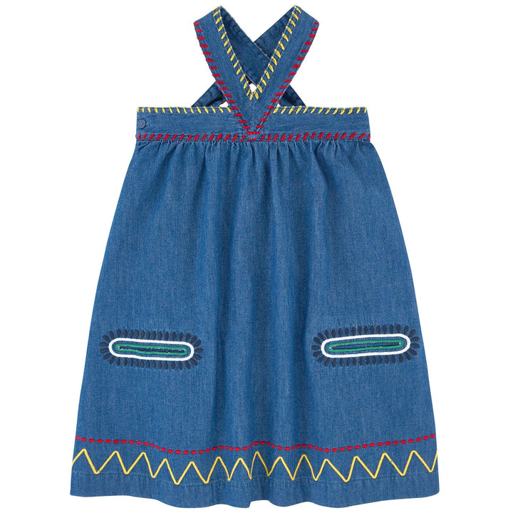 Stella McCartney KIDS Girls' Ethnic-style chambray denim jeans dress Children