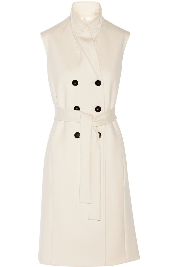 VICTORIA BECKHAM Double-breasted wool-twill gilet coat jacket UK 10 US 6 Ladies