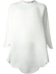 VALENTINO  scalloped tunic White Silke Size 40 S Small ladies